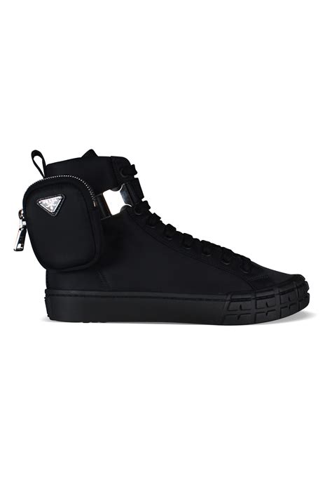 men high top prada shoes|Prada gabardine high top sneakers.